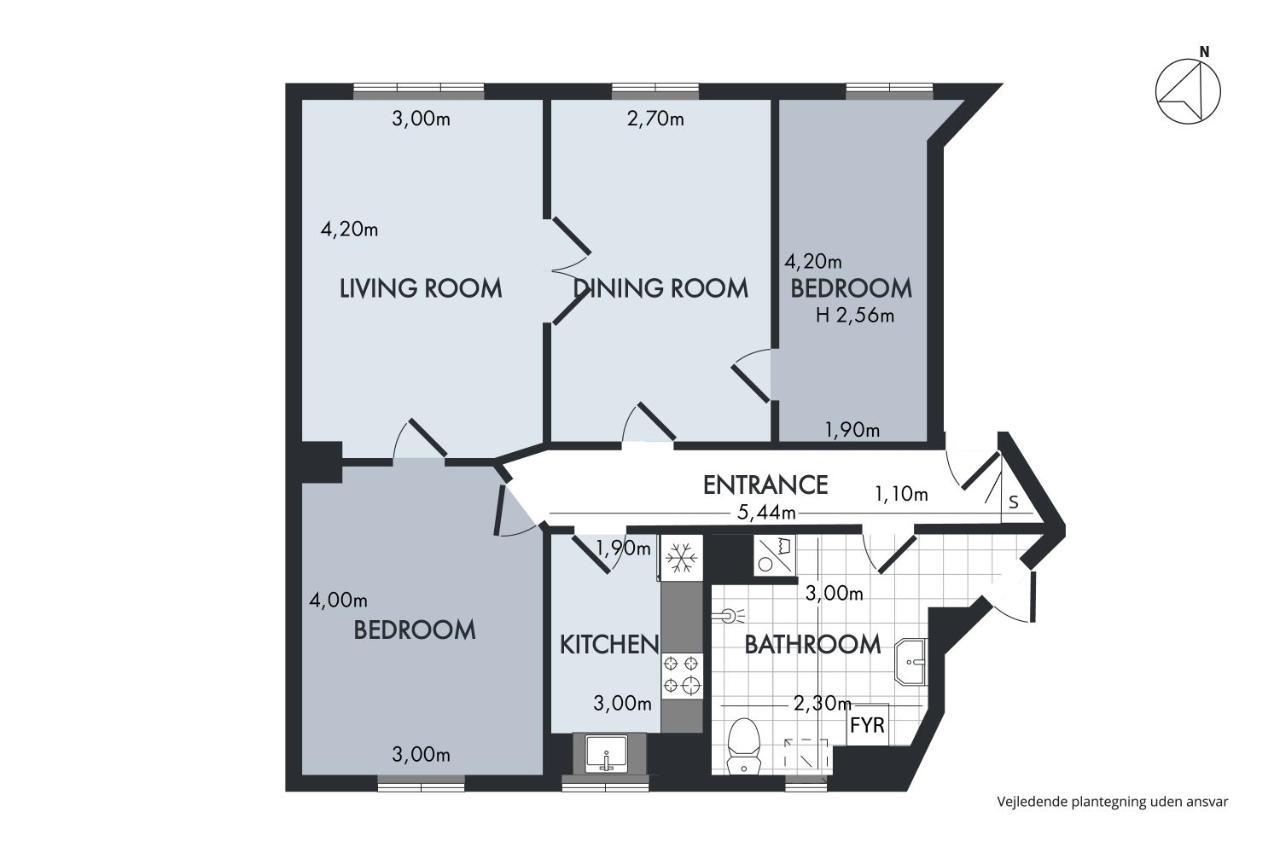 Hyggelig Two-bedroom In Osterbro Apartment Copenhagen